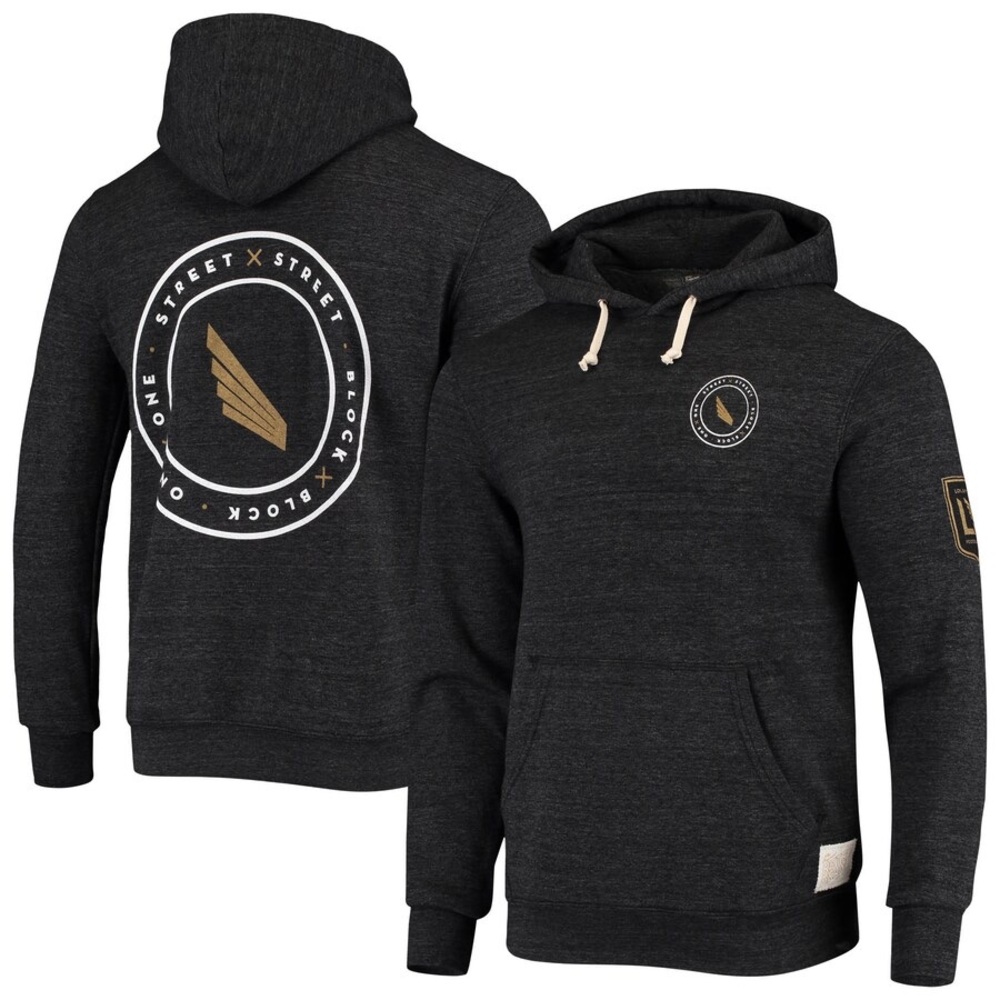 LAFC Original Retro Brand Heathered Black Street x Street Pullover Hoodie